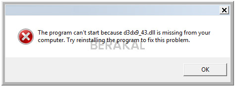 d3dx9_43.dll is missing game pc
