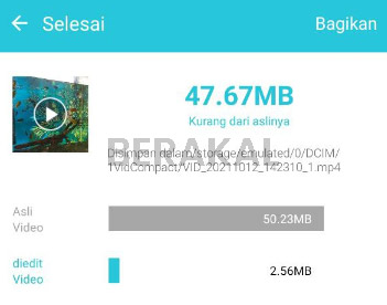 mengecilkan ukuran video di android