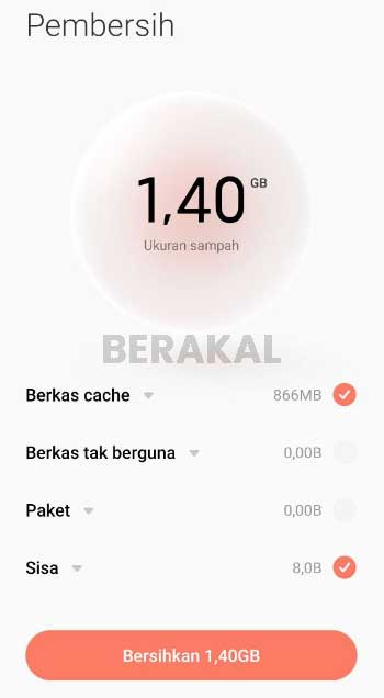 Bersihkan Cache HP