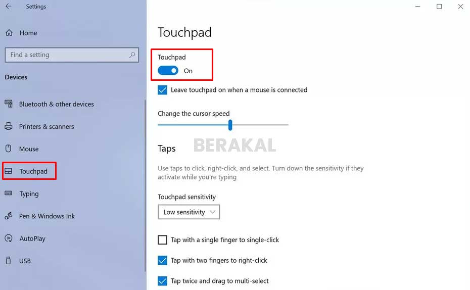 Cara mengaktifkan Touchpad Laptop Asus Windows 10