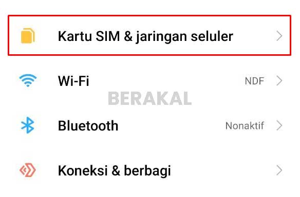 Pengaturan Kartu SIM