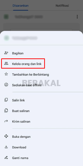 Membuat link Google Drive di HP