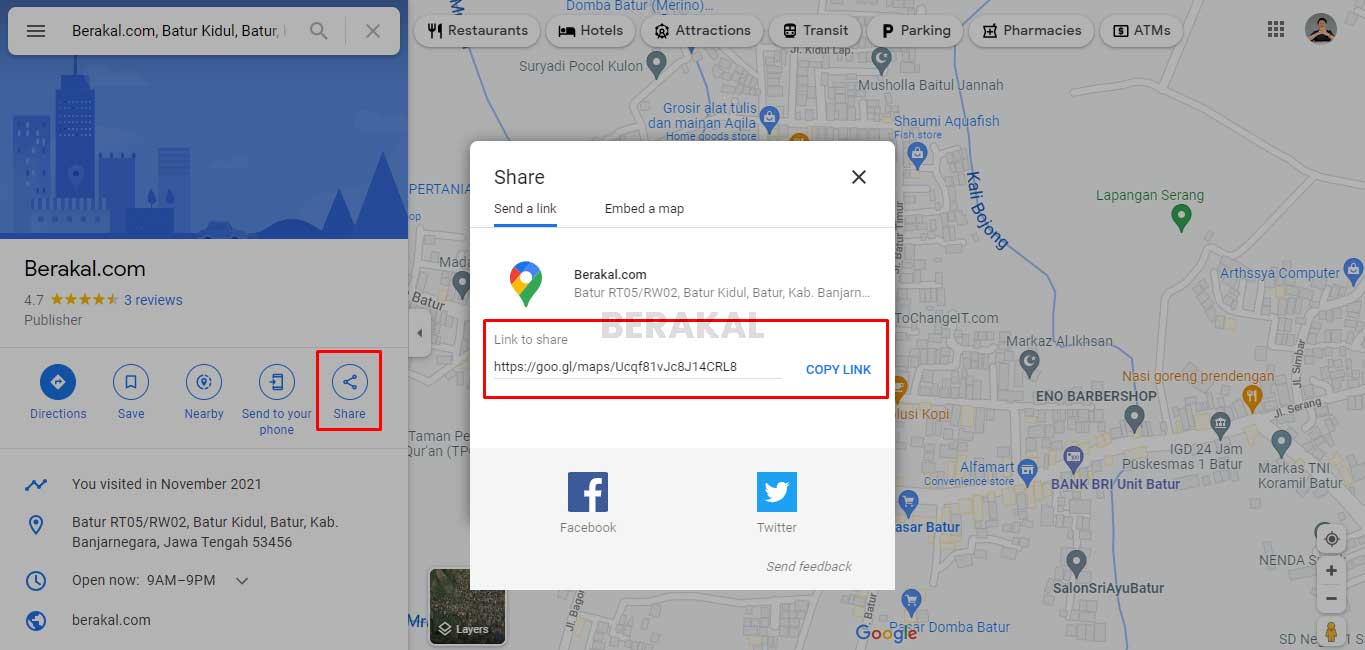 cara buat barcode maps di undangan