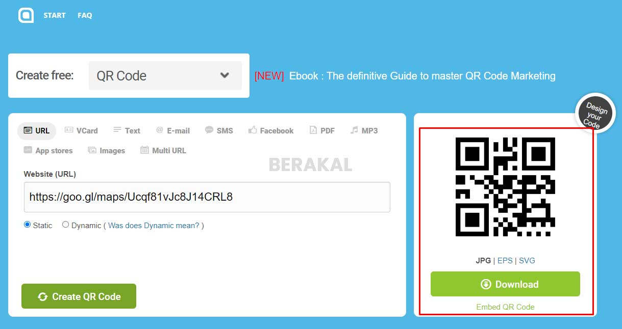 cara membuat barcode lokasi tanpa aplikasi