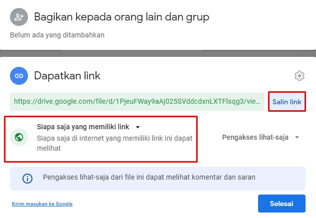 cara membuat link google drive bisa diakses semua orang