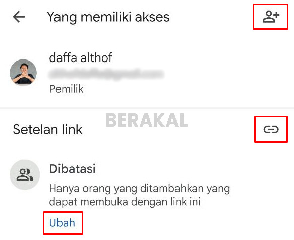 cara membuat link google drive dari hp