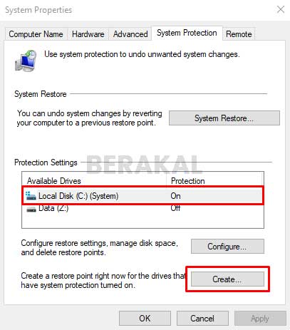 Create System Restore Point