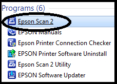 Klik program Epson Scan.
