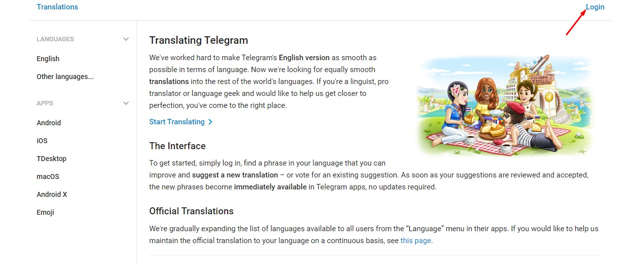 Kunjungi website Translations Telegram