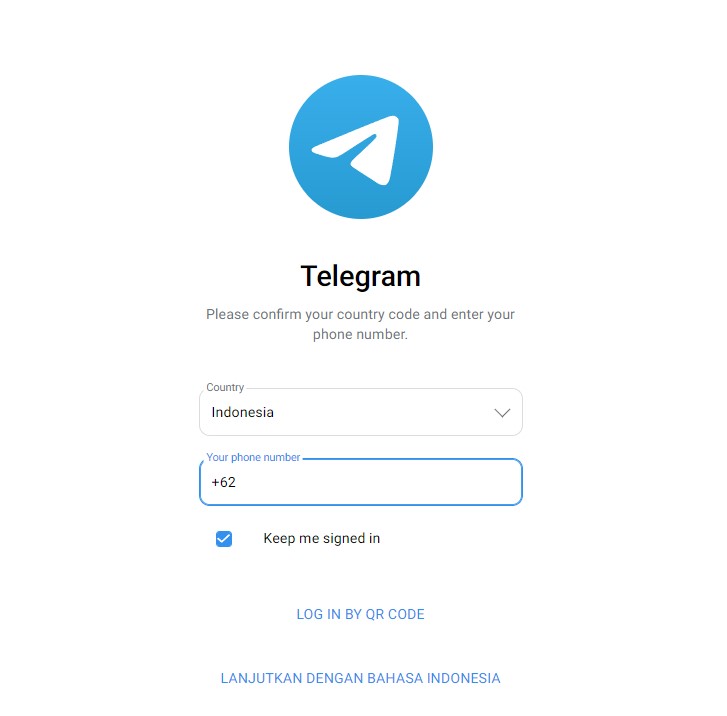 Selanjutnya, ketik situs web.telegram.org di kolom pencarian agar bisa masuk ke akun Telegram
