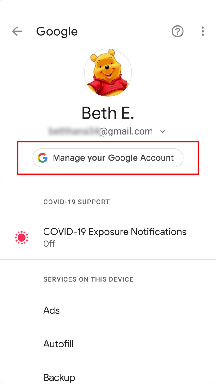 Silahkan kamu pilih  opsi Manage Your Google Account.