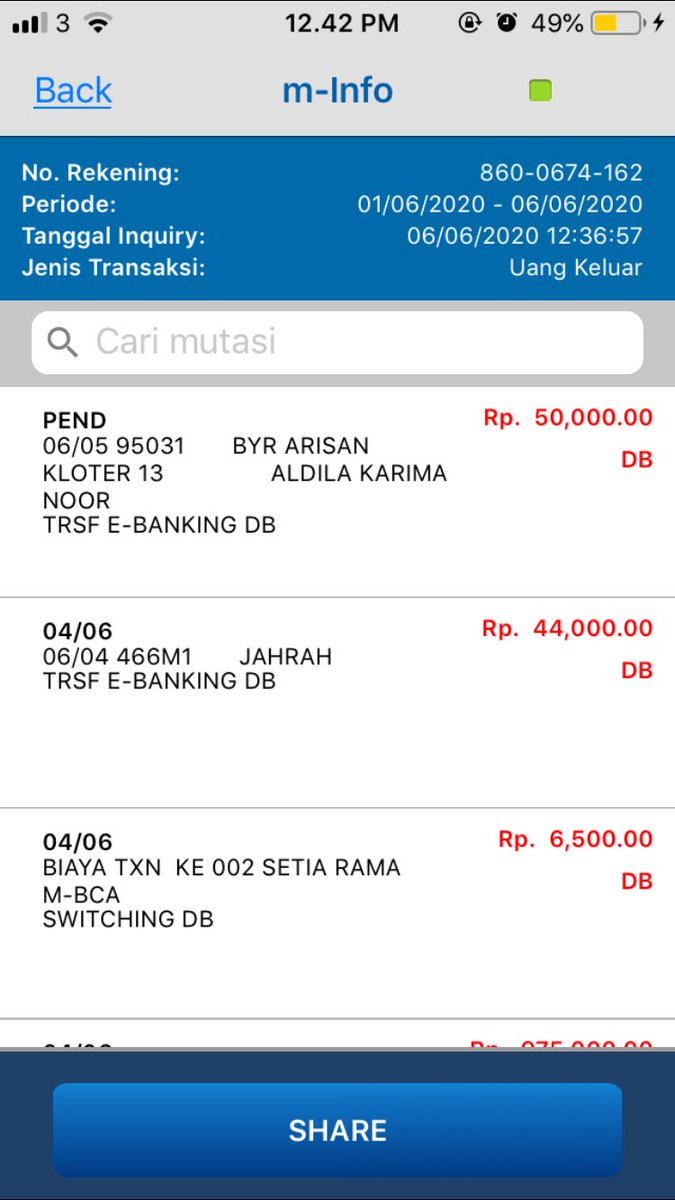 Cara Melihat Bukti Transfer M-Banking BCA