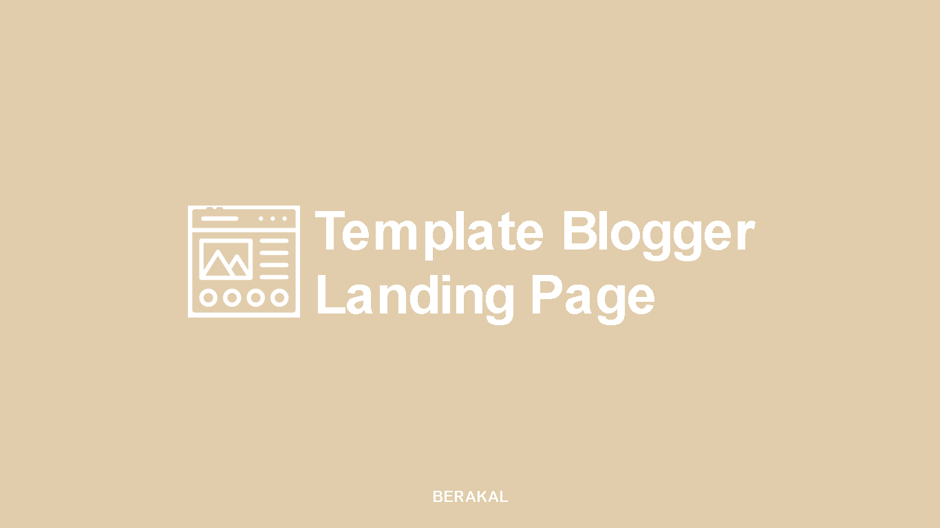 Template Blogger Landing Page